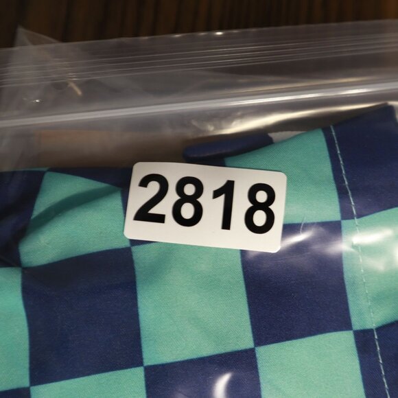 Goodfellow & Co Checkered Swim Trunk Short Men M Blue Beach Vacation Pool Resort - Picture 13 of 15